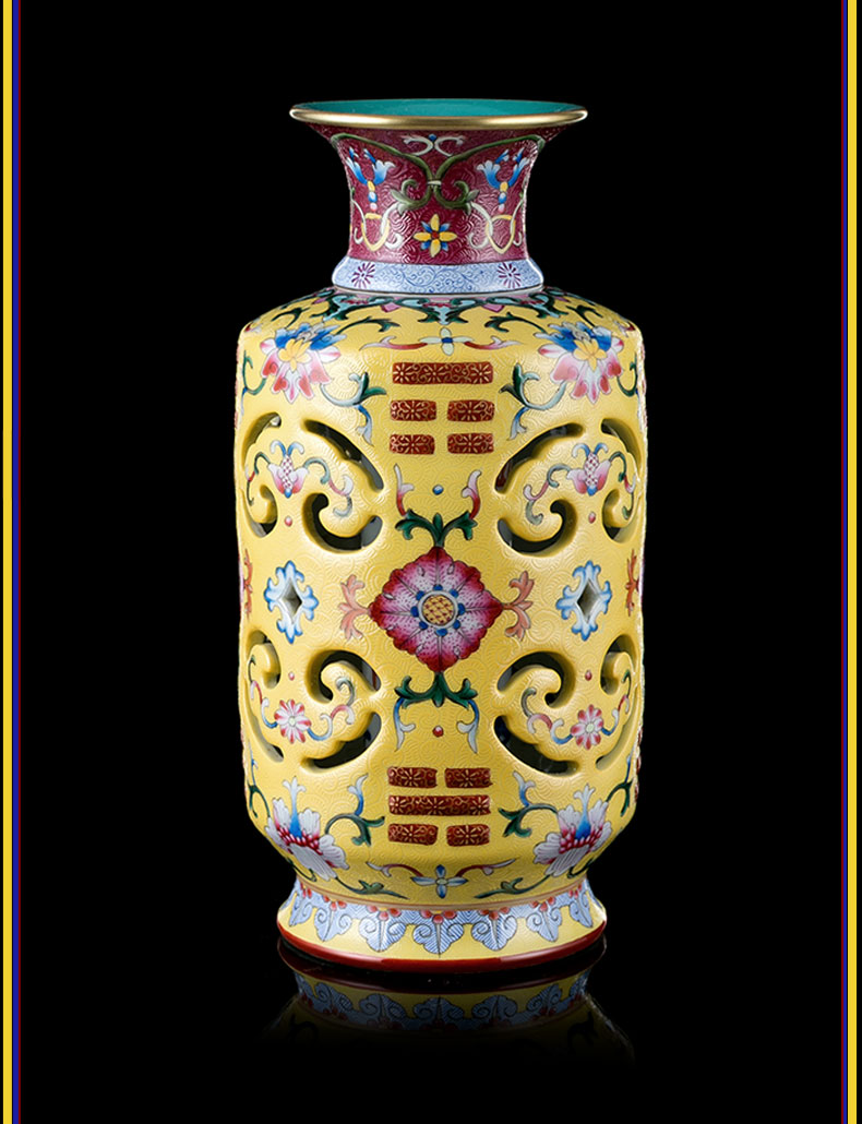 Better sealed up vase furnishing articles sitting room of Chinese style household jingdezhen ceramic famille rose decoration office decoration