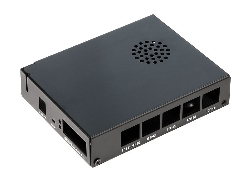 Mikrotik CA150 Protective Case Black Aluminum Indoor Enclosure 24V 0 8A Power Adapter