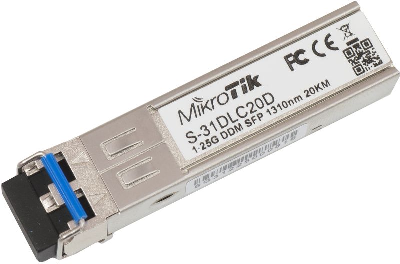 Mikrotik S-31DLC20D 1 25G SFP dual-fiber LC interface single-mode fiber module