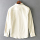 Minimalist Solid Color Long-Sleeve Shirt for Men, Spring and Autumn Top, Artistic Trendy Fashion Stylish Versatile Shirt
