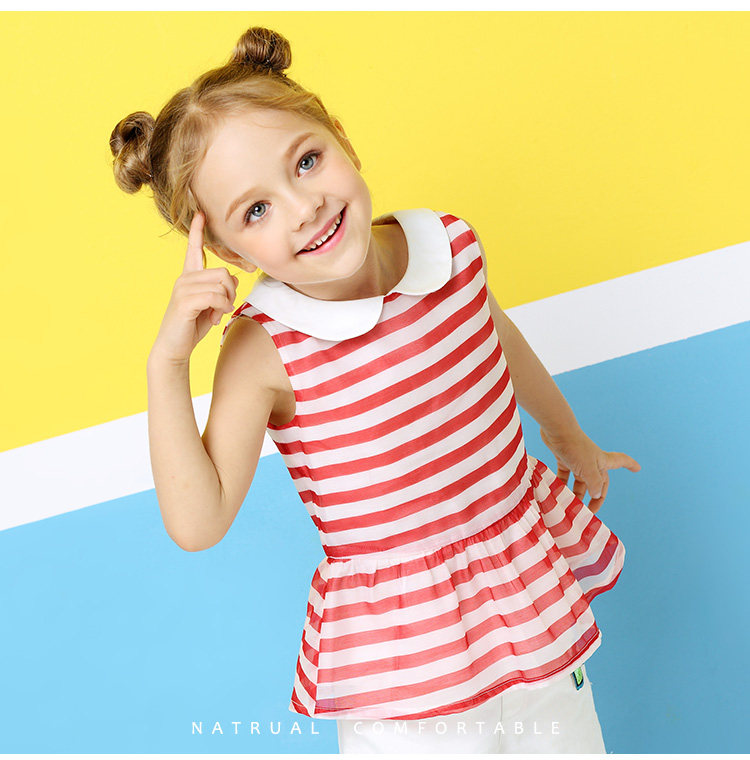 Annai Children's Summer Dress Cotton Rice Ladder T - shirt and blouse EG 821272