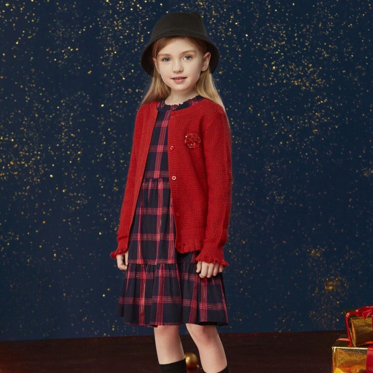 Annai Children's Clothing Girls Chung and Autumn Clothing Cotton Long - sleeved Dress AG 83361 Special Offer