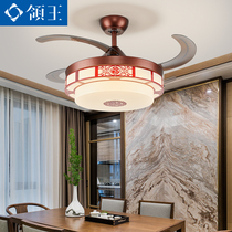 New Chinese-style ceiling fan lamp invisible fan lamp big wind power household with electric fan restaurant bedroom lamp fan integrated dual-purpose