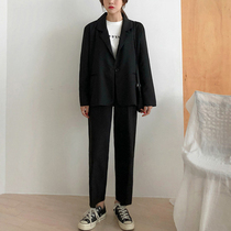Suit suit female Korean casual small blazer ankle-length pants two-piece set 2020 Spring and Autumn new suit suit suit