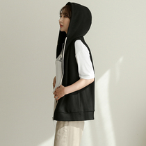 Hooded sweater vest womens top spring and summer thin sleeveless jacket 2021 Korean version of the new waistcoat vest horse clip