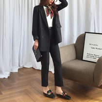 Spring and autumn new suit jacket women Korean casual small suit jacket pants two-piece interview suit suit suit