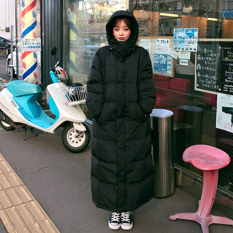 Ultra - long knee to ankle down jacket winter women's clothing 2021 new Han edition thick white duck duvet