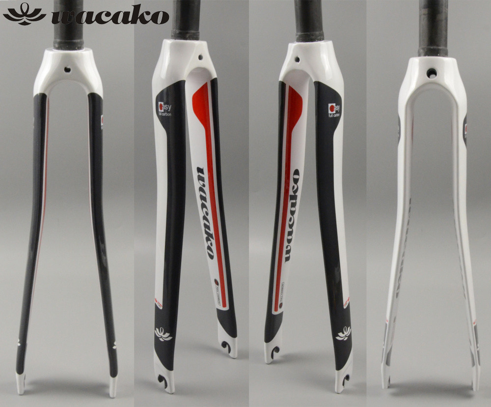 wacako Full Carbon Fiber Road Bicycle Fork 700C Front Fork Full Carbon Road Fork Fork