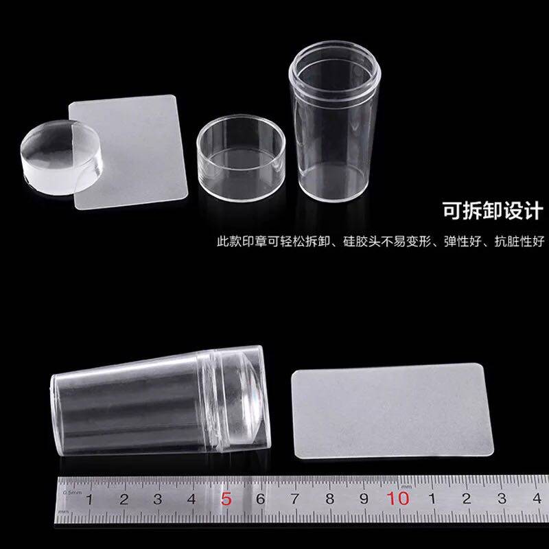 Beauty nail tool Silicone Seal Scraper 2 pieces of transparent large squeegee Silicone Seal Head Medecor Printed Board