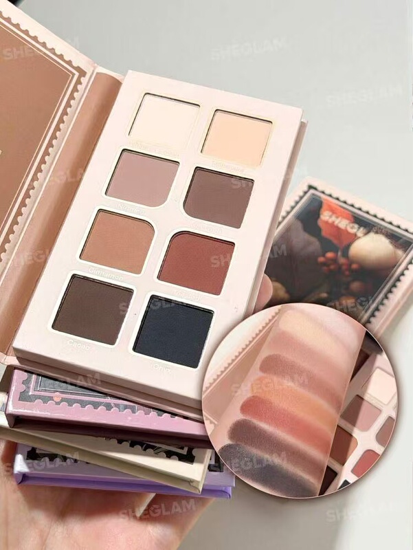 In Stock Sheglam Hazelnut Latte 8-Color Eyeshadow Palette Earth Tones Matte Smooth Patrickta Alternative