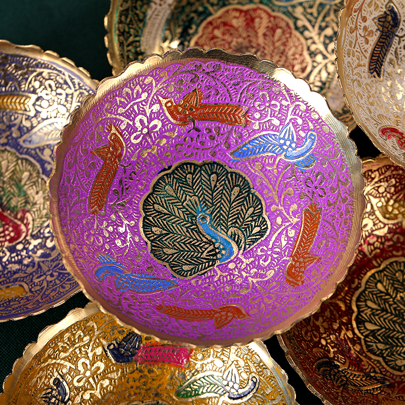 尼泊尔七彩孔雀碗：点亮你的家居艺术角落✨