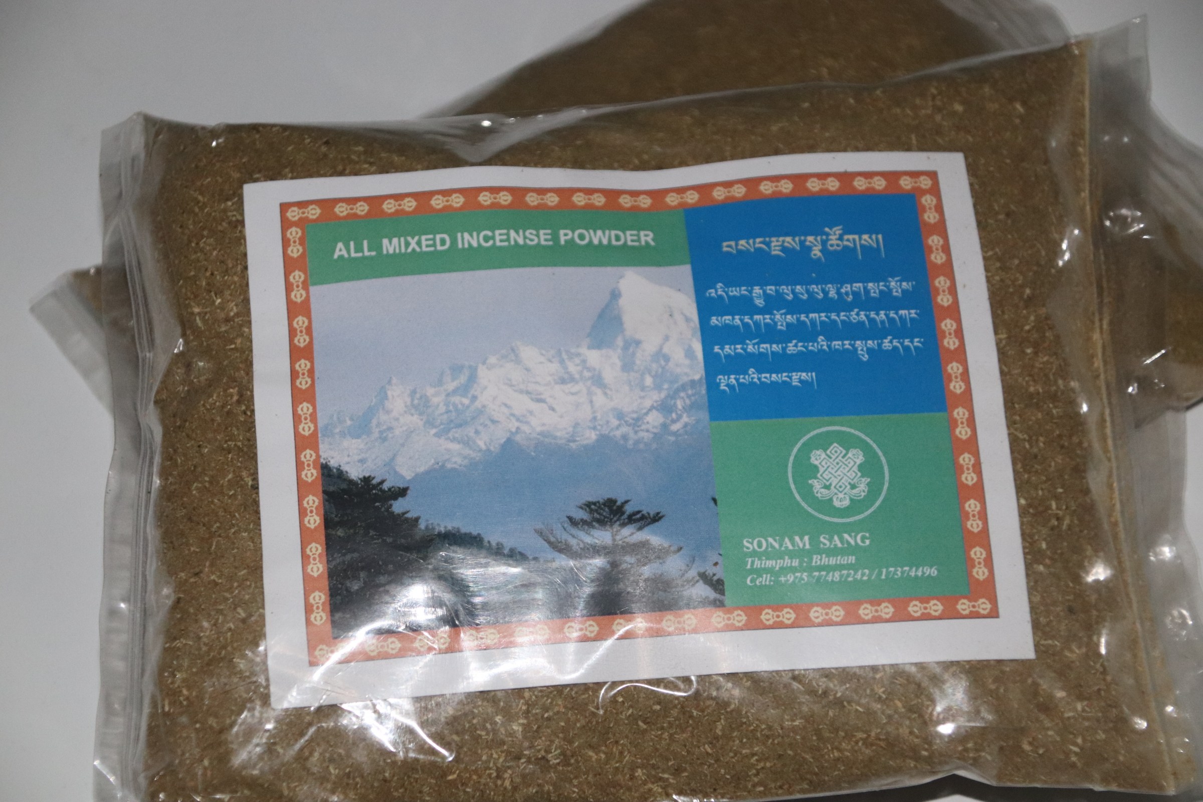 108 kinds of precious medicinal powder ALL MIXED INCENSE POWER half a catty specially made by Bhutan Tibetan Hospital