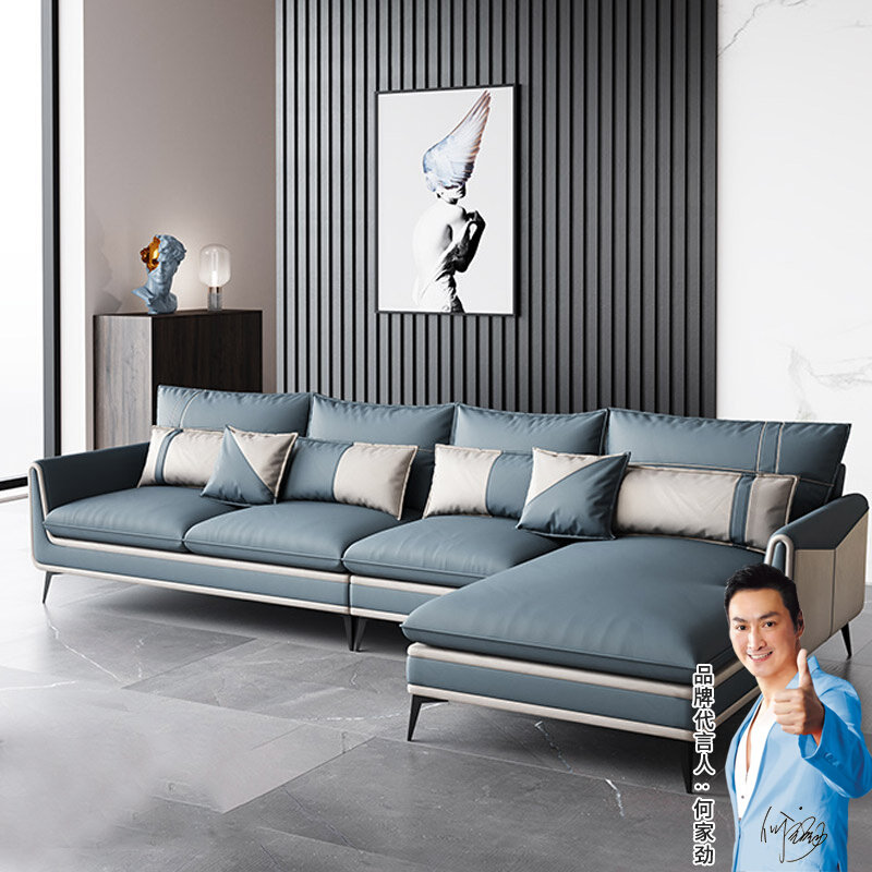 Nordic Tech Cloth Sofa Large Small Family Type Brief fabric Sofa Living Room Modern Light Lavish Furniture Combination Suit 