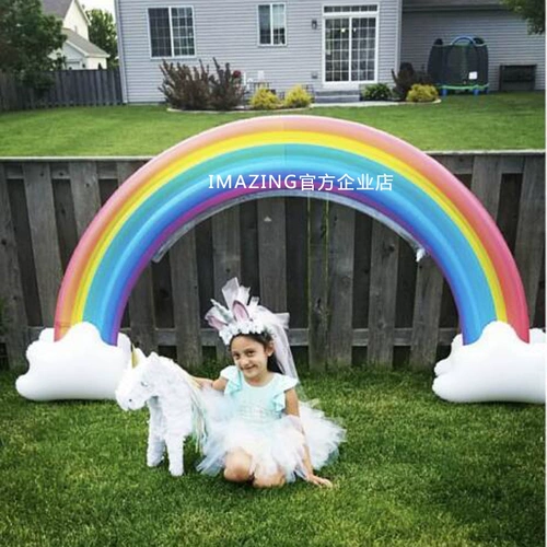 Надувная радужная автоматическая игрушка для игр в воде, облако