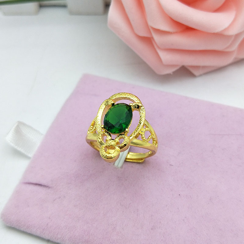 Giả Việt Nam Shajin Ruby Hoa Nhẫn Nữ Euro Đồng xu mạ vàng Joker Open Lady Index Nhẫn trang trí đám cưới nhẫn dr