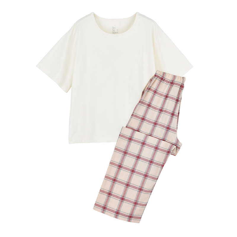 Direct Supply from Muji!! Men's and Women's Cotton Loungewear Set, Spring and Autumn Short-Sleeved Long Pants, Loose Thin Style Couple's Pajamas Direct Supply from Muji!! Men's and Women's Cotton Loungewear Set, Spring and Autumn Short-Sleeved Long Pants, Loose Thin Style Couple's Pajamas