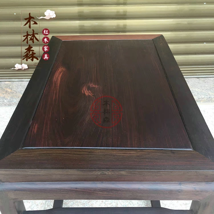Red đồ nội thất bằng gỗ gụ gỗ hồng mộc nhỏ bàn cà phê nhỏ gọn Minh và nhà Thanh cổ bàn trà gỗ Trung Quốc bàn vuông nhỏ Bảng Side - Bàn trà