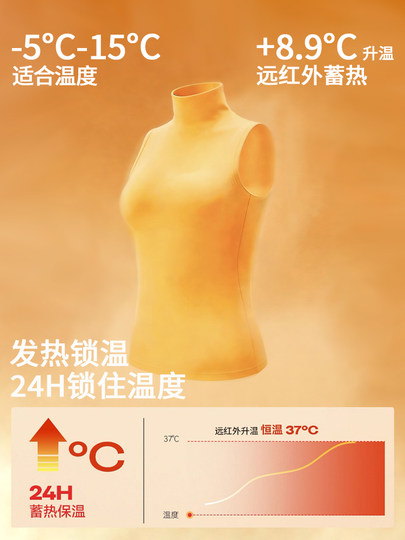 Nuevo chaleco de cuello alto engrosado de terciopelo para mujer 2026 con cabestrillo cálido, ajuste delgado, capas interiores, top sin mangas con fondo de otoño e invierno