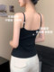 黑色吊带带胸垫背心女内搭2026新款美背文胸一体夏季外穿打底上衣