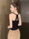 黑色吊带带胸垫背心女内搭2026新款夏季外穿美背一体无袖挂脖上衣