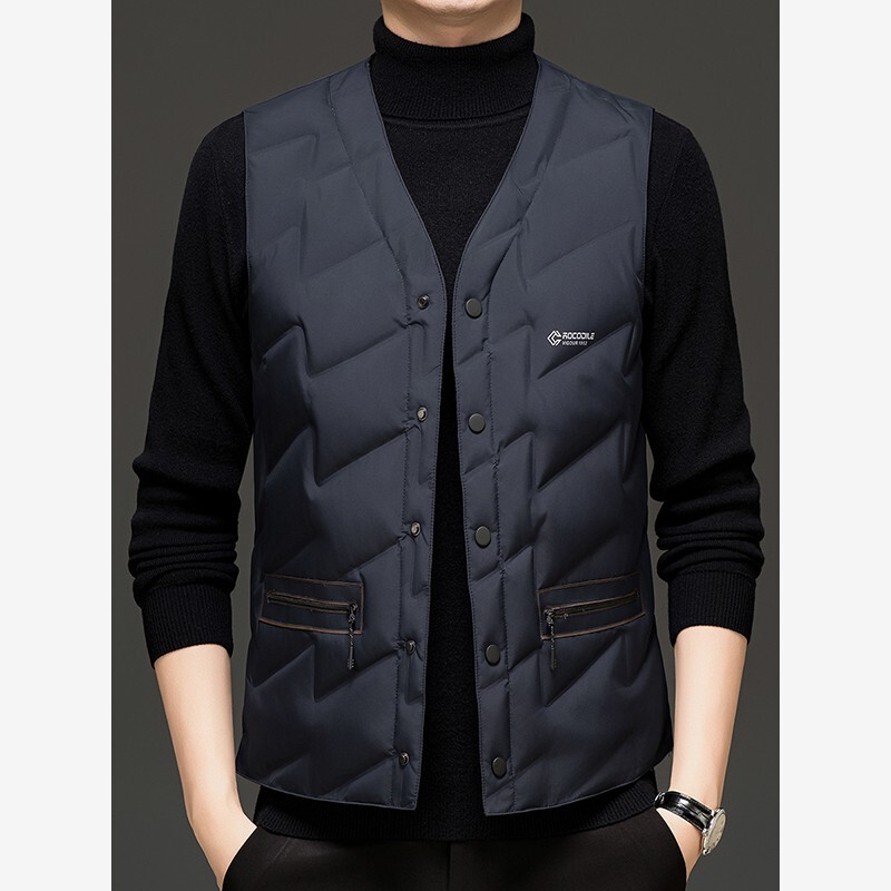 Woodpecker Black Gold down Vest for Men, Lightweight and Warm, New Winter Model, 90% White Duck down Vest, Inner Layer Vest Jacket Woodpecker Black Gold down Vest for Men, Lightweight and Warm, New Winter Model, 90% White Duck down Vest, Inner Layer Vest Jacket