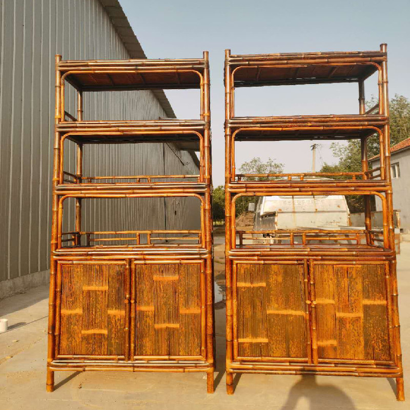 Folklore Nostalgia Collection Old Objects Old Objects Old Spotted Bamboo Bookshelves Bogu Shelf Video Prop Farmhouse Retro Decorative Swing Accessories