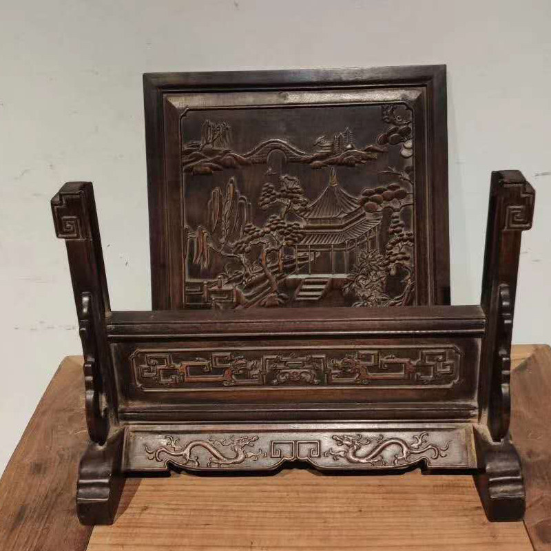 Folklore old objects nostalgic collection old-screen old-screen old mirror old screen vintage decorative film and TV prop swing piece