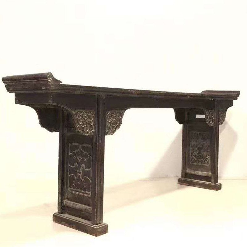 Antique old furniture old objects nostalgic collection Ming and Qing old elm bar case table several film and television props retro ornaments