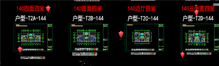 T2065 2020消防火新规户型图/库CAD绿城建发住宅建筑设计核心...-10