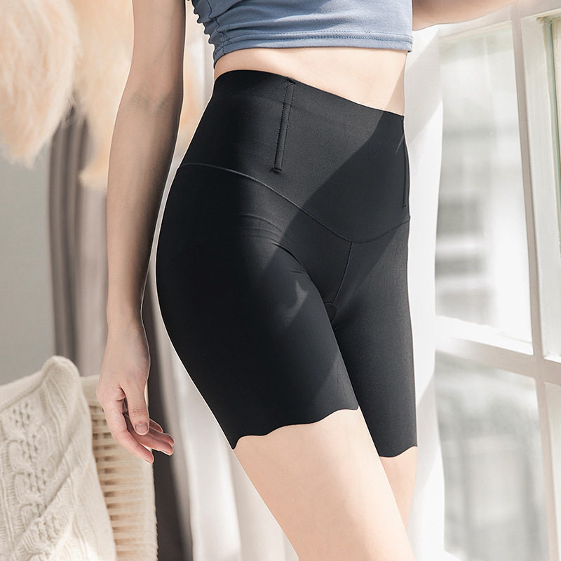 Safety pants women's anti-glare non-curling seamless underwear fat mm summer thin section can be worn outside the abdomen, buttocks, ice silk large size