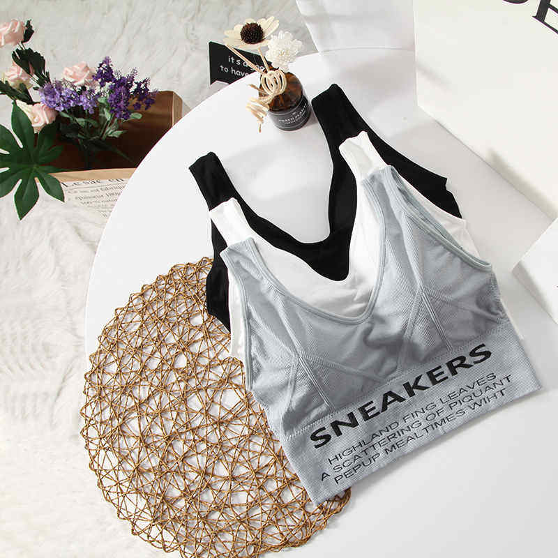 Sports camisole women's outer wear shock-proof, anti-sagging, gathered with chest pad, no steel ring, beautiful back, yoga, fitness, sexy