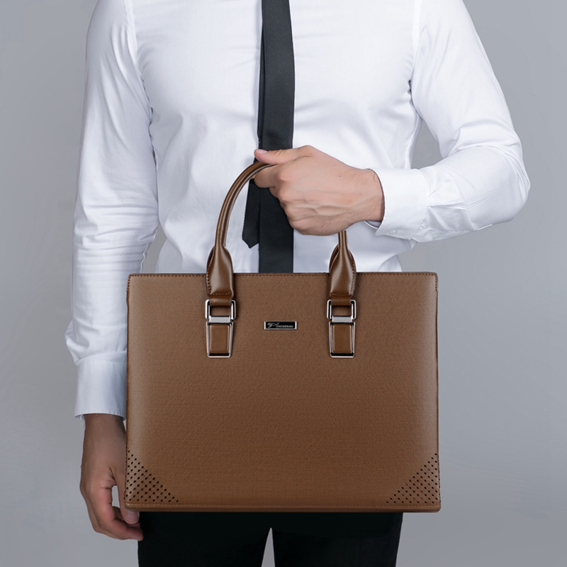 Hong Kong Duty Free Men's Bag Retro Handbag Large Capacity Diagonal Satchel Shoulder Bag Men Business Computer Briefcase