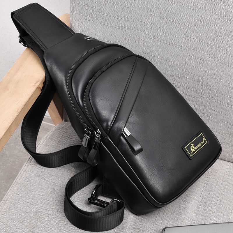 Hong Kong tide brand kangaroo chest bag men's Messenger bag casual shoulder bag small backpack fashion waterproof chest bag