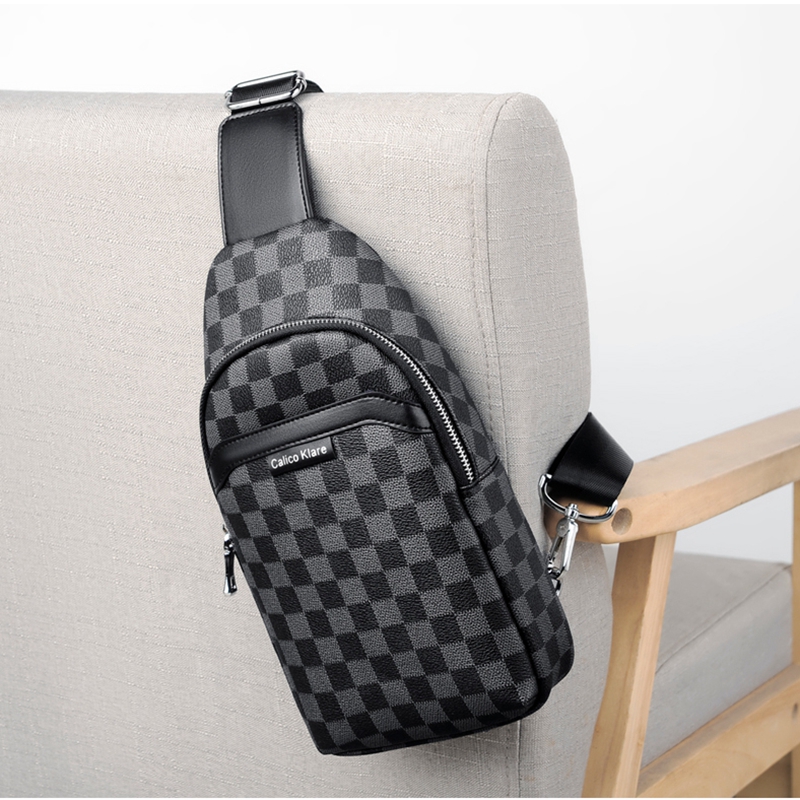 Hong Kong Tide Men's Bag Bag with Single Shoulder Slipple Bag Fashion Casual Cow Bridge Bridge