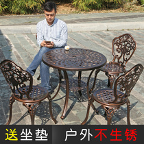 Cast Aluminum Outdoor Table And Chairs Courtyard Garden Garden Vines Chair Iron Art Casual Terrace Balcony Outdoor Table And Chairs Three-Five Pieces Combinations