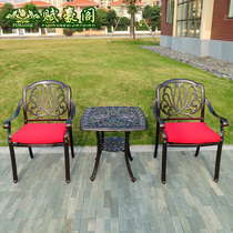 Outdoor Table And Chairs Cast Aluminum Casual Table And Chairs Patio Garden Balcony Three Sets of table and chairs Interior Outer iron Art and chairs Composition