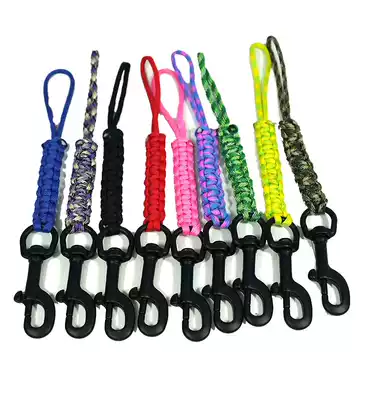 Single head hook lanyard Outdoor mountaineering diving lanyard accessories Anti-loss rope Safety rope Survival belt hook buckle