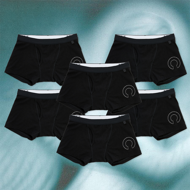 Craper Black-Basic Logo Letter Elastic Boxer Briefs Pure Cotton Base Layer Shorts Unisex Trendy Craper Black-Basic Logo Letter Elastic Boxer Briefs Pure Cotton Base Layer Shorts Unisex Trendy