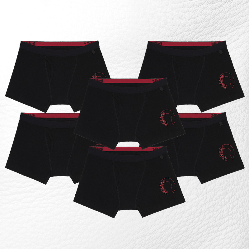 Craper Black and Red - Basic Elastic Boxer Briefs, Same Style as Niki, Black Unisex Underwear Craper Black and Red - Basic Elastic Boxer Briefs, Same Style as Niki, Black Unisex Underwear