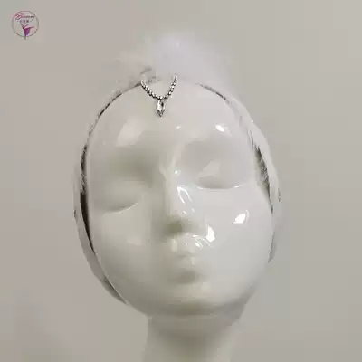 Ballet performance headdress Swan feather hair accessories Swan Lake solo white headdress handmade accessories