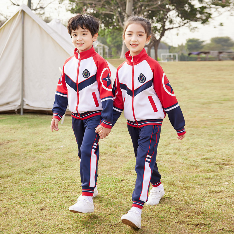 Kindergarten Garden Clothing Spring Autumn Clothing Red Blue Class Clothing Two Sets Children Sportswear Teacher Overalls Schoolboy School Uniforms