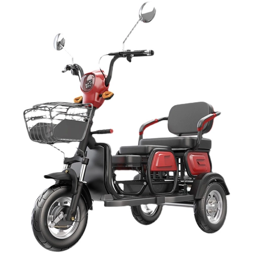 Электрический маленький трехколесный трехколесный велосипед для пожилых людей, высокая мощность