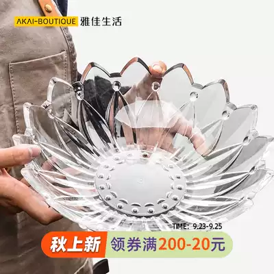Yajia European fruit plate home living room modern creative acrylic snack plate thick plastic transparent candy plate