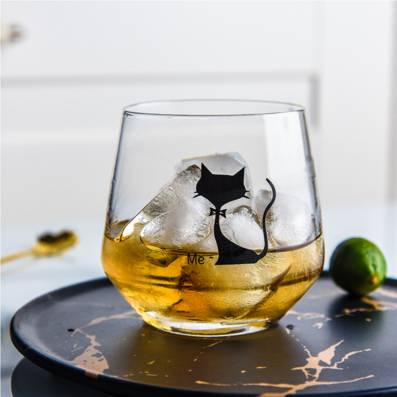 Yatta Heat-resistant glass-cup lovers water cup ins Wind Milk Cup Creative juice Cup Drink Cup Whisky Cup