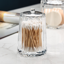 Well Teak Cotton Sign Box Creative Home Acrylic Makeup Cotton Box Dental Floss Cartridge Cover Transparent Containing Box Ornament Box