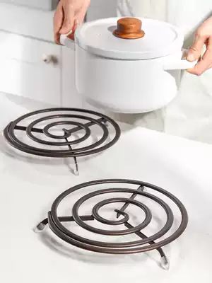 Japanese-style pot mat insulation mat large household wrought iron anti-scalding pot rack creative kitchen high temperature resistant placemat pot mat waterproof