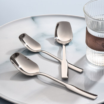 Infant grade 316 stainless steel creative square head meal spoon