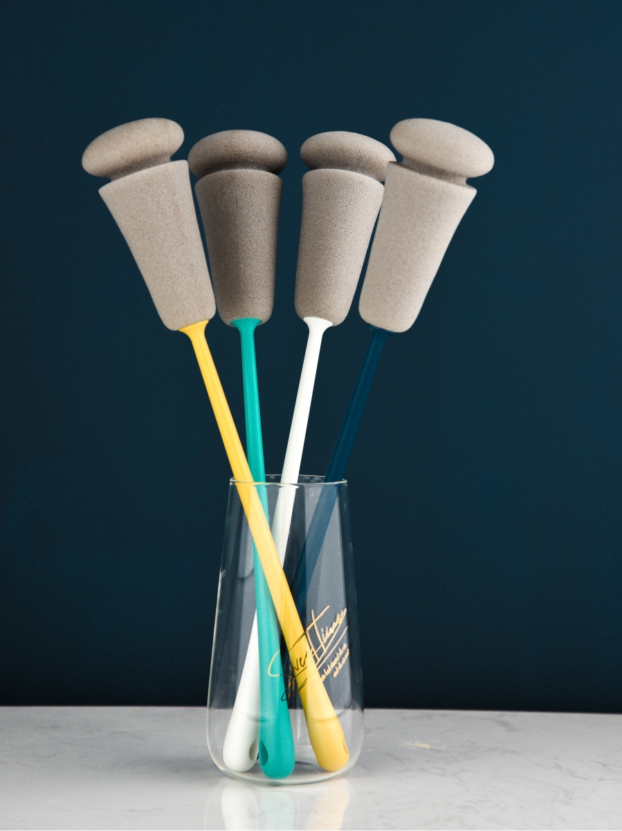 YAKA-HOME cup brush Long handle no dead angle household artifact bottle brush Teacup tea stain Thermos bottle brush Sponge brush