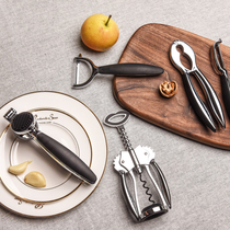 Yajia German craft garlic press walnut clip garlic mash dry fruit inlay manual garlic mash kitchen gadget