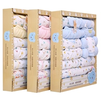 Bộ đồ chơi sơ sinh cotton cho bé đồ lót nhiệt mùa thu và mùa đông Đồ sơ sinh cotton cho bé set quà tặng đầy tháng cho bé trai